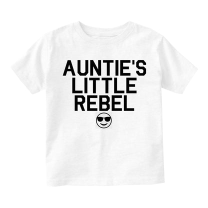 Aunties Little Rebel Emoji Toddler Boys Short Sleeve T-Shirt White