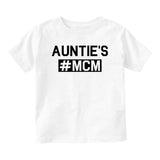 Aunties MCM Baby Toddler Short Sleeve T-Shirt White