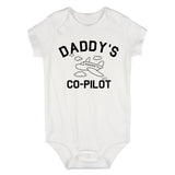 Aviator Daddys Co Pilot Baby Bodysuit One Piece White