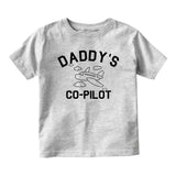 Aviator Daddys Co Pilot Baby Toddler Short Sleeve T-Shirt Grey