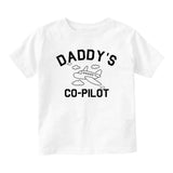 Aviator Daddys Co Pilot Baby Infant Short Sleeve T-Shirt White