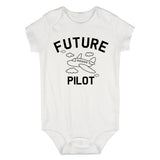 Aviator Future Pilot Baby Bodysuit One Piece White