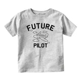Aviator Future Pilot Baby Infant Short Sleeve T-Shirt Grey