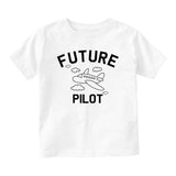 Aviator Future Pilot Baby Toddler Short Sleeve T-Shirt White