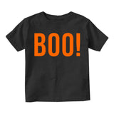 BOO Orange Halloween Infant Baby Boys Short Sleeve T-Shirt Black