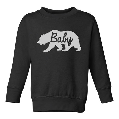 Baby Bear Toddler Boys Crewneck Sweatshirt Black