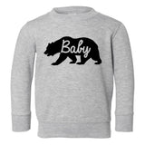 Baby Bear Toddler Boys Crewneck Sweatshirt Grey