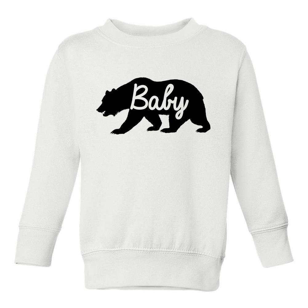Baby Bear Toddler Boys Crewneck Sweatshirt White