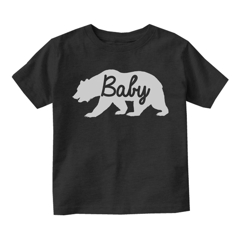 Baby Bear Toddler Boys Short Sleeve T-Shirt Black