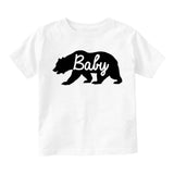 Baby Bear Toddler Boys Short Sleeve T-Shirt White