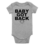 Baby Got Back Diaper Infant Baby Boys Bodysuit Grey