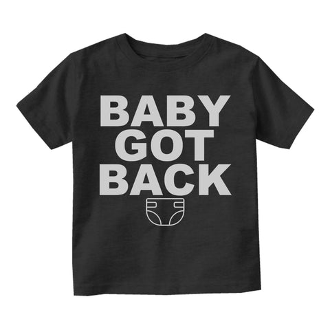 Baby Got Back Diaper Toddler Boys Short Sleeve T-Shirt Black