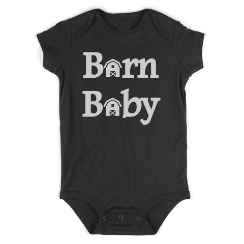 Barn Baby Farm Baby Bodysuit One Piece Black