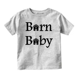 Barn Baby Farm Baby Infant Short Sleeve T-Shirt Grey