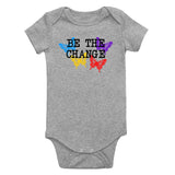 Be The Change Butterfly Infant Baby Boys Bodysuit Grey