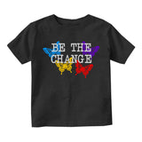 Be The Change Butterfly Infant Baby Boys Short Sleeve T-Shirt Black