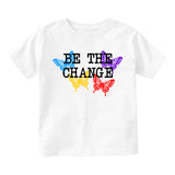 Be The Change Butterfly Infant Baby Boys Short Sleeve T-Shirt White