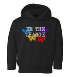 Be The Change Butterfly Toddler Boys Pullover Hoodie Black