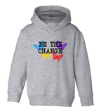 Be The Change Butterfly Toddler Boys Pullover Hoodie Grey