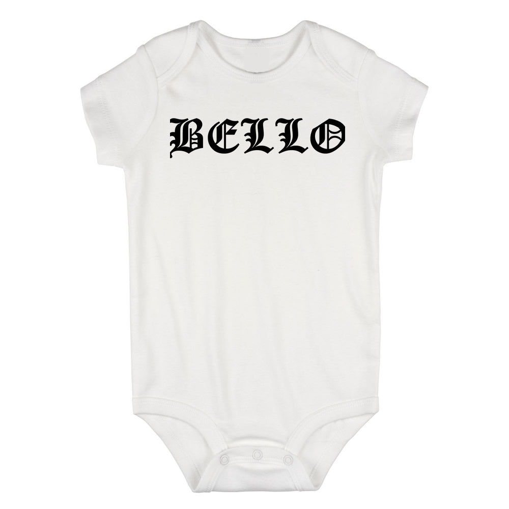 Bella Boy Goth Baby Bodysuit One Piece White