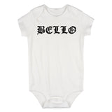 Bella Boy Goth Baby Bodysuit One Piece White