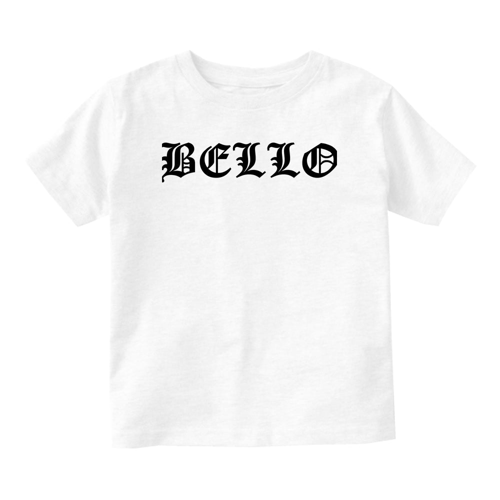 Bella Boy Goth Baby Toddler Short Sleeve T-Shirt White