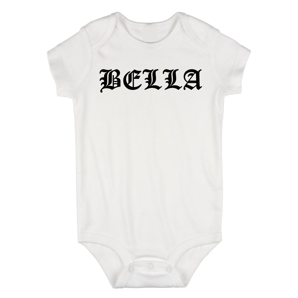 Bella Girl Goth Baby Bodysuit One Piece White