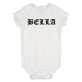 Bella Girl Goth Baby Bodysuit One Piece White