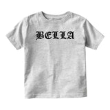 Bella Girl Goth Baby Toddler Short Sleeve T-Shirt Grey