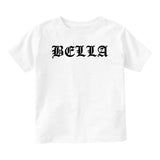 Bella Girl Goth Baby Toddler Short Sleeve T-Shirt White