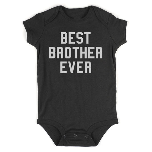 Best Brother Ever Infant Baby Boys Bodysuit Black