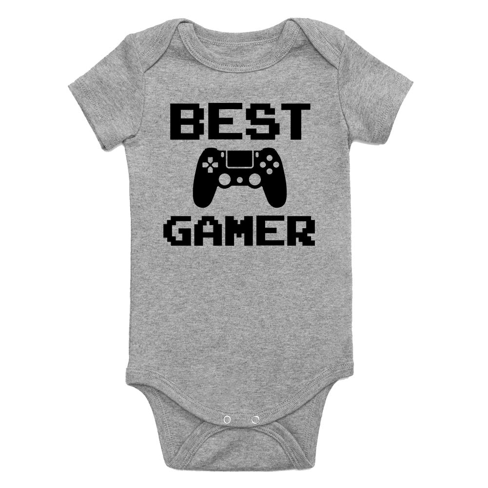 Best Gamer Infant Baby Boys Bodysuit Grey