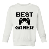 Best Gamer Toddler Boys Crewneck Sweatshirt White