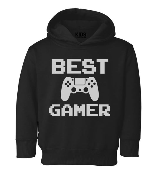 Best Gamer Toddler Boys Pullover Hoodie Black