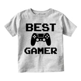 Best Gamer Toddler Boys Short Sleeve T-Shirt Grey