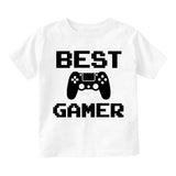 Best Gamer Toddler Boys Short Sleeve T-Shirt White