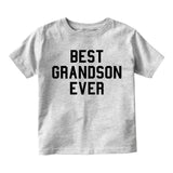 Best Grandson Ever Infant Baby Boys Short Sleeve T-Shirt Grey