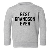 Best Grandson Ever Toddler Boys Crewneck Sweatshirt Grey