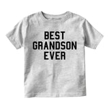 Best Grandson Ever Toddler Boys Short Sleeve T-Shirt Grey