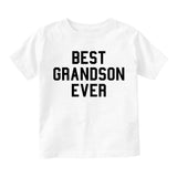 Best Grandson Ever Toddler Boys Short Sleeve T-Shirt White