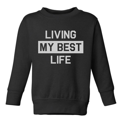 Best Life Toddler Boys Crewneck Sweatshirt Black