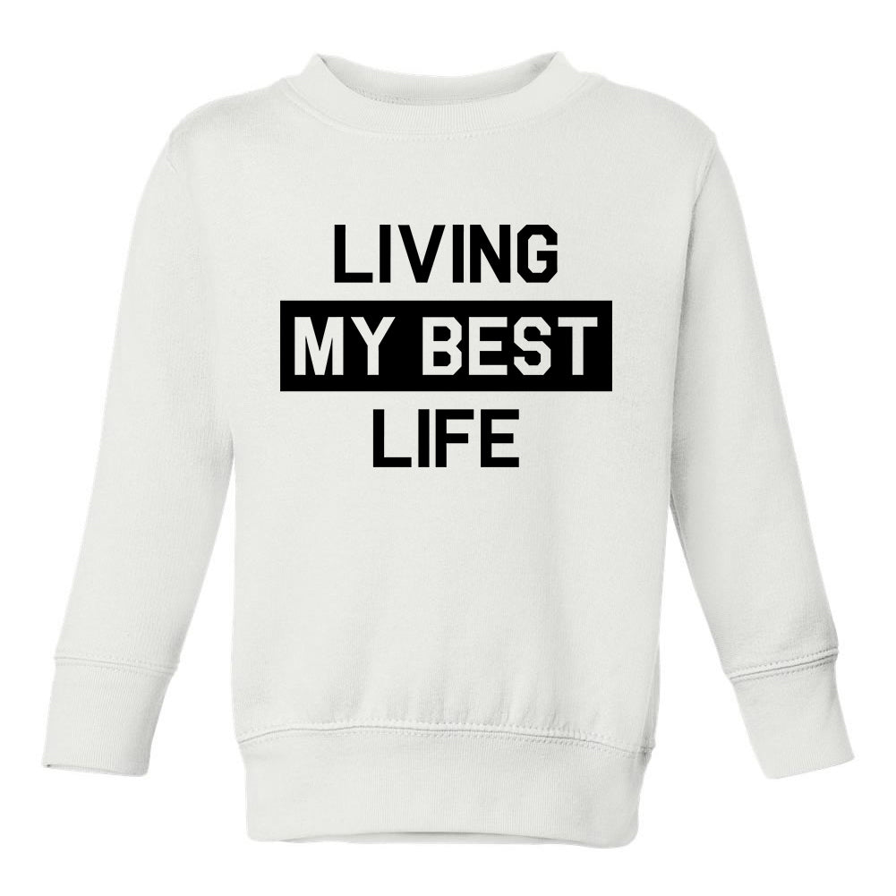 Best Life Toddler Boys Crewneck Sweatshirt White