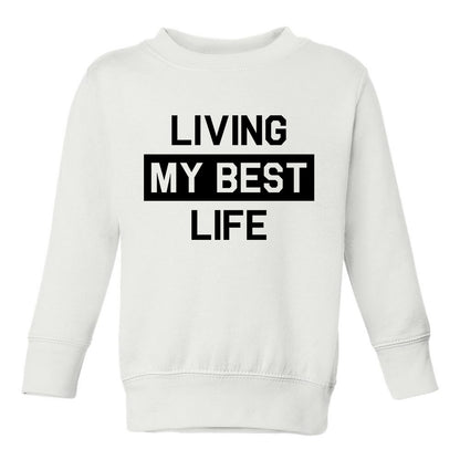 Best Life Toddler Boys Crewneck Sweatshirt White
