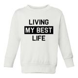 Best Life Toddler Boys Crewneck Sweatshirt White