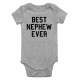 Best Nephew Ever Infant Baby Boys Bodysuit Grey
