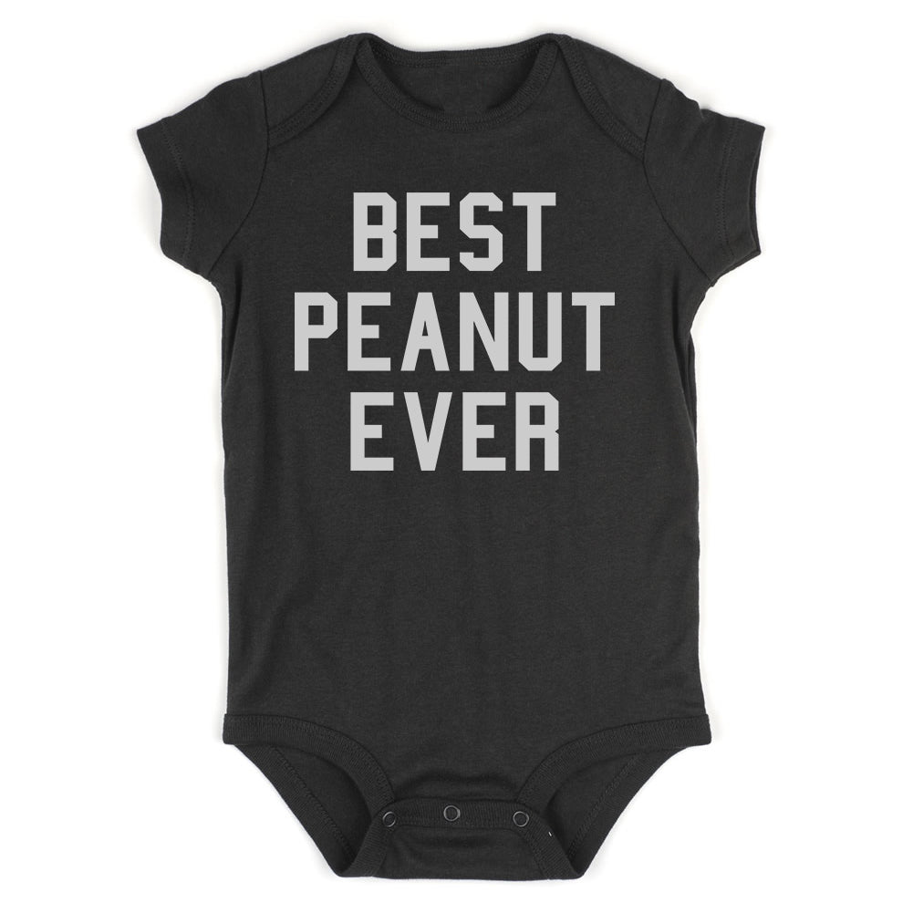 Best Peanut Ever Infant Baby Boys Bodysuit Black