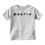 Bestie Friends Parody Infant Baby Boys Short Sleeve T-Shirt Grey