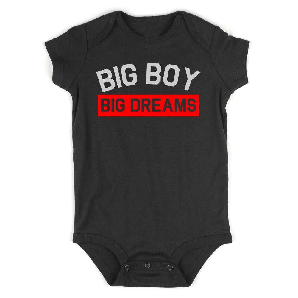 Big Boy Big Dreams Infant Baby Boys Bodysuit Black