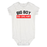 Big Boy Big Dreams Infant Baby Boys Bodysuit White