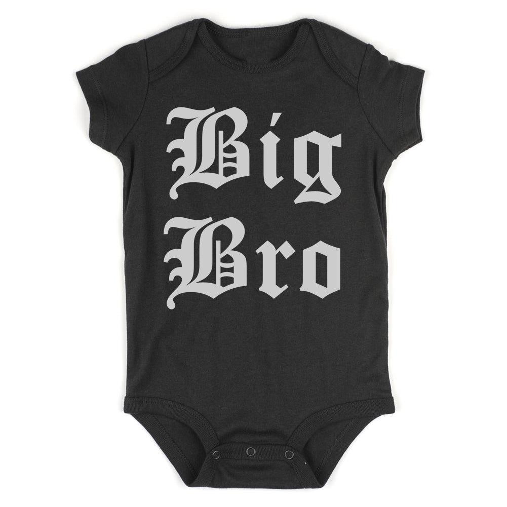 Big Bro Old English Infant Baby Boys Bodysuit Black